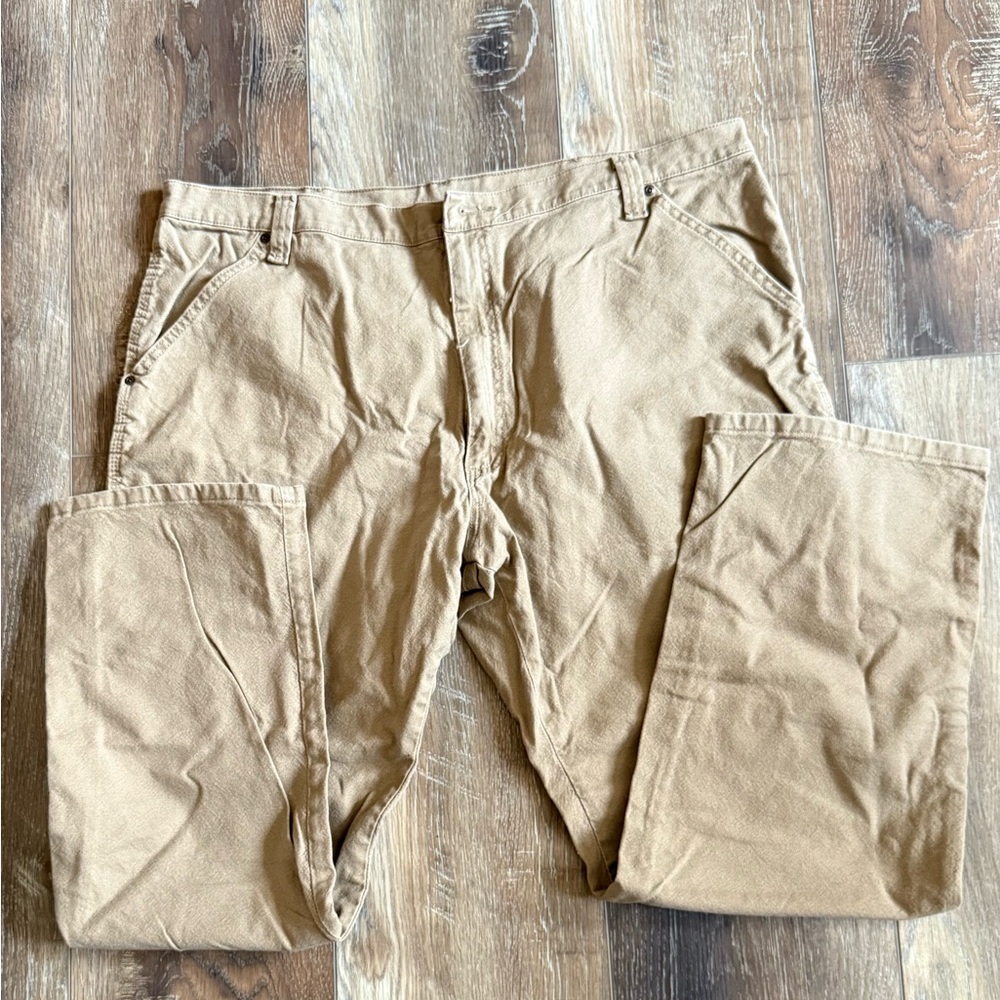 Wrangler Tan Chinos Classic Straight-Leg Pants